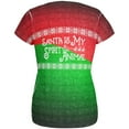 thumbnail image 2 of Christmas Santa is My Spirit Animal Sweater All Over Womens T Shirt Multi X-LG, 2 of 2