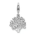 thumbnail image 1 of FB Jewels Sterling Silver Polished Tree with Lobster Clasp Charm, 1 of 3
