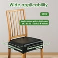 thumbnail image 4 of Dznils Waterproof PU Chair Seat Covers for Dining Room, Washable Chair Slipcovers, Set of 2, Black, 4 of 10