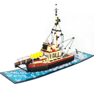 Fishing Boat Building Blocks Toy The Orca Fishing Boat Model Decoration Compatible with Lego for Ocean Exploration Lovers Gifts for Kids Adults (609