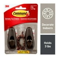 thumbnail image 1 of Command™ Medium Forever Classic Oil Rubbed Bronze Metal Hooks, FC12-ORB-2EF, 2 hooks, 4 strips, value pack, 1 of 9