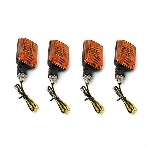 4 Lights For Honda CB 250 350 400 500 650 900 Shadow 750 Black/Amber MOTORCYCLE TURN SIGNALS CB250