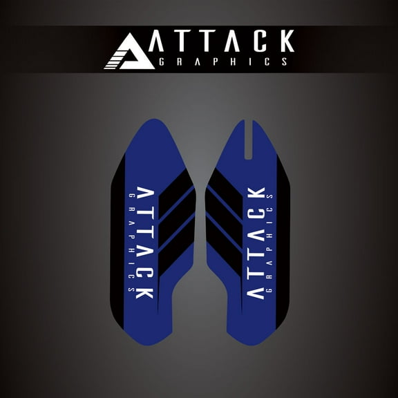 Attack Graphics Renegade Lower Fork Guard Decal Blue for Yamaha YZ250F 50th Anniversary Edition 2024