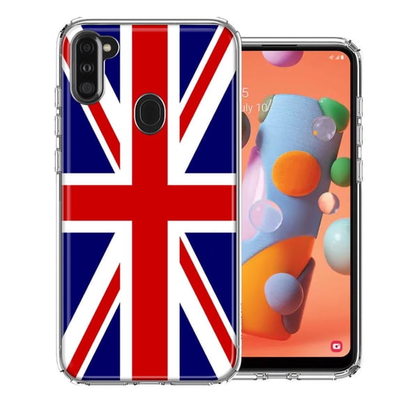 MUNDAZE For Samsung A11 UK England British Flag Design Double Layer Phone Case Cover