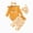 H1754-Orange, variant on TOWED22 Baby Girl Clothes 3pc Outfits Set Long Sleeve Round Neck Print Romper Jumpsuit Ribbed Pants Headband Fall Winter Set(Pink,6-9 M)