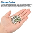 thumbnail image 4 of 100Pack 6mm Rondelle Spacer Beads, Silver Plated Green Rhinestone Spacer Beads, Round Spacer Loose Beads, 4 of 6