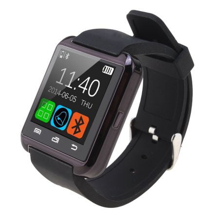 agptek bluetooth smart watch 2.5 d arc hd screen wearable smartphone for iphone android samsung htc