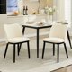 thumbnail image 1 of Set of 2 velvet forrado dining sillas featuring padded seat, back, y de madera legs, 1 of 7