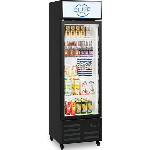 NSF 14 Cu.Ft. Single Glass Door Commercial Refrigerator, Commercial Display Refrigerator