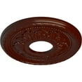 thumbnail image 3 of Ekena Millwork 12 1/8"OD x 3 1/2"ID x 1"P Palmetto Ceiling Medallion (Fits Canopies up to 4 7/8"), Hand-Painted Brushed Mahogany, 3 of 6