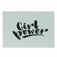 thumbnail image 1 of Girl Power Cutting Board, Feminist Sign Handwritten with Ink and Brush Monochrome Style Illustration, Decorative Tempered Glass Cutting and Serving Board, in 3 Sizes, by Ambesonne, 1 of 2