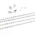 thumbnail image 2 of Cousin DIY 90 in Flat Oval Chain with Findings, Silver, Metal, Jewelry Making, 2 of 8
