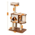 thumbnail image 3 of Árbol Rascador Costway Torre de Madera para Gatos con Plataforma Rascador y Cojines, 3 of 10