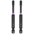 thumbnail image 1 of Uxcell 2pcs TT27 Torx Impact Screwdriver Bit 1/4" Hex Shank 3" Long Magnetic with Hole, 1 of 7