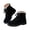 Black, variant on Comfortable Fleece Lined Warm Boots for Women Stylish Lace up Winter Snow Combat Booties Pull on Suede Outdoor Casual Boot Size 6‑9.5