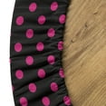 thumbnail image 5 of Ambesonne Hot Pink Fitted Round Tablecloth, Old Fashion Polka Dots, 40"- 44" Diameter, Black Hot Pink, 5 of 5