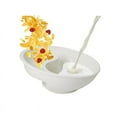 thumbnail image 6 of Divided Cereal Bowl, Reusable Snack and Dip Bowls for Yogurt, Milk, Berries, Fries, Ketchup White, 6 of 6