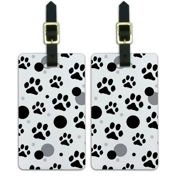 Graphics And More Graphics And More Paw Print Pet Dog Cat Luggage Suitcase Carry On Id Tags Set Of 2 Walmart Com Walmart Com