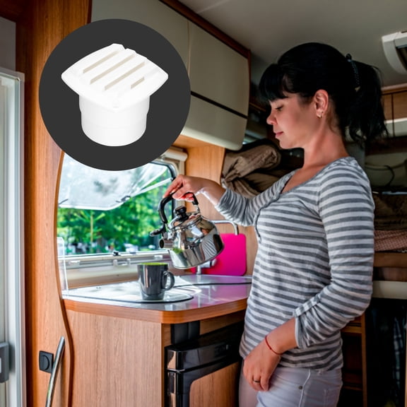TABLZONE Nylon Exterior Wall Vent Cover White for Rv Boat Marine Exhaust Vent