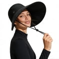 thumbnail image 4 of UPF 50+ Wide Brim Sun Hat for Women, Packable UV Protection Bucket Hat with Adjustable Chin Strap, Breathable Outdoor Hat for Hiking, Beach, Gardening, Travel & Summer Activities, 4 of 6