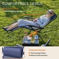 thumbnail image 3 of Set of 2 Zero Gravity Lounge Chairs Outdoor Patio Folding Recliners for Pool Beach with Pillow & Cup Holder Tray Adjustable Camping Lawn Chair, 3 of 6