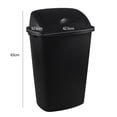 thumbnail image 6 of Julyeen 13 Gallon Plastic Trash Can with Swing Top Lid, 4 Packs Swing Lid Garbage Bins, Black, 6 of 12