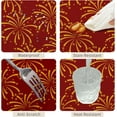 thumbnail image 4 of 60x84inches Happy New Years Tablecloth Red and Gold Fireworks Rectangular Table Cloth Washable and Reusable Fabric Table Cover for Kitchen Dining Christmas New Year Celebration Party Decor, 4 of 7