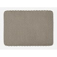 thumbnail image 1 of Chevron Bath Mat, Simplistic Zigzags Abstract Pattern Illustration in Creative Earthy Tones, Plush Bathroom Decor Mat with Non Slip Backing, 29.5" X 17.5", Dark Taupe Champagne, by Ambesonne, 1 of 2
