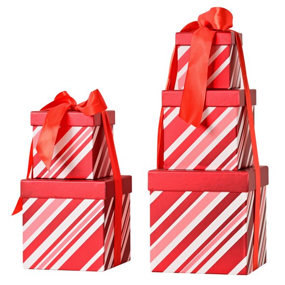 Set de cajas de regalo de Navidad de PAPER FAIR, 5 tamaños
