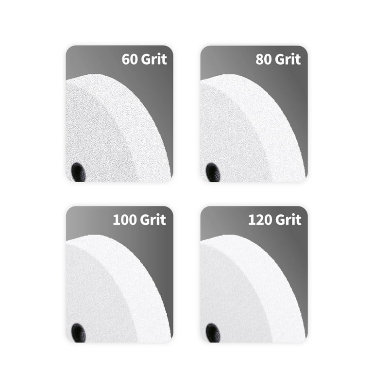 POWERTEC Bench Grinder Wheel Diamond Wheel Dresser 6 Inch 100 Grit, Aluminum Oxide Grinding Wheel For Bench Pedestal Grinder, 3/4" Thick 1/2" Arbor, Sharpening & Shaping Blade, Chisel & Drill Bits