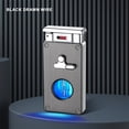 thumbnail image 5 of YIKA Intelligent Induction Butane Lighter Windproof Double Flame Lighter Transparent Visible Oil Window Multiple Ignition Adjustable Flame F, 5 of 6