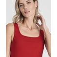 thumbnail image 4 of Real Essentials 5 Pack: Women’s Square Neck Ribbed Crop Tank Tops – Racerback Workout, Gym & Casual Shirts, 4 of 8