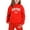 Red, variant on Girl's 2 Piece Pullover Sweatshirt Set Outfits Set For Casual Winter Printed Hooded Sweatshirt Ensemble Fall Winter Outfits 2-3 Years