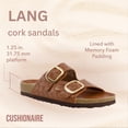 thumbnail image 3 of Cushionaire Lang Slip On Cork Footbed Sandals for Women – Comfortable Slides with Adjustable Buckle, Casual Summer Sandals for Women, 3 of 8