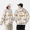 thumbnail image 4 of Fotbe Striped Vintage Planes Chaqueta con Protección Solar UPF 50+ para Hombre y Mujer, Camisa con Capucha y Bolsillos-Large, 4 of 7