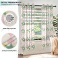 thumbnail image 3 of Yayeee Window Curtains Light Filtering 63"x52" Grommet Panel Pair Home Living Room Decor, Retro Green Stars, 3 of 7