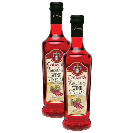 (2 Pack) Colavita Raspberry Wine Vinegar, 17 Fl