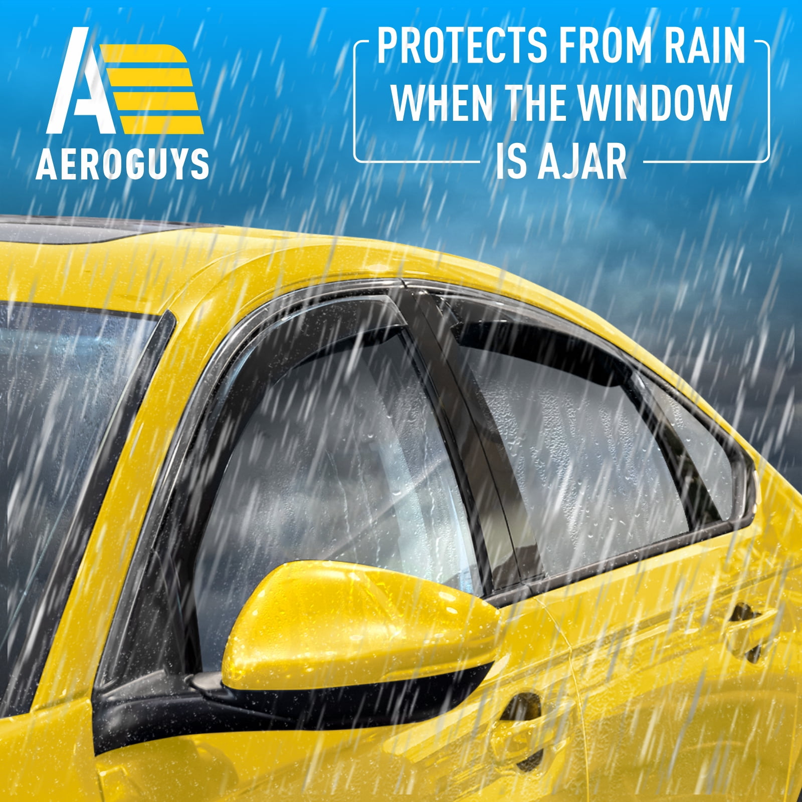 AEROGUYS In-channel Window Deflectors Extra Durable Window Visors Rain Guards Fit for Honda Accord 2023-2026, Sun Visors, Wind Vent Visors, Car Accessories- 4pcs. AG0494