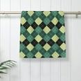 thumbnail image 5 of Fotbe Green Squares Pattern Premium Towels , (27.5x16in) Lightweight and Highly Absorbent Quick Drying Microfiber Towel, Perfect for Daily Use, 5 of 6