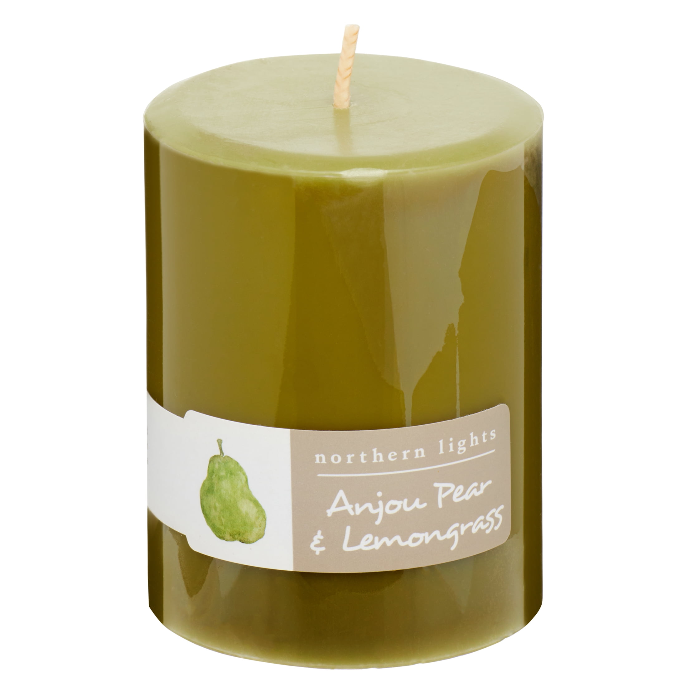 Northern Lights Fragrance Palette Pillar, Anjou Pear and Lemongrass -  Walmart.com, image size:2200x2200