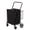 Black (with Waterproof Liner), variant on ZENY Folding Shopping Cart with Double Basket, Rolling Utility Cart, Black