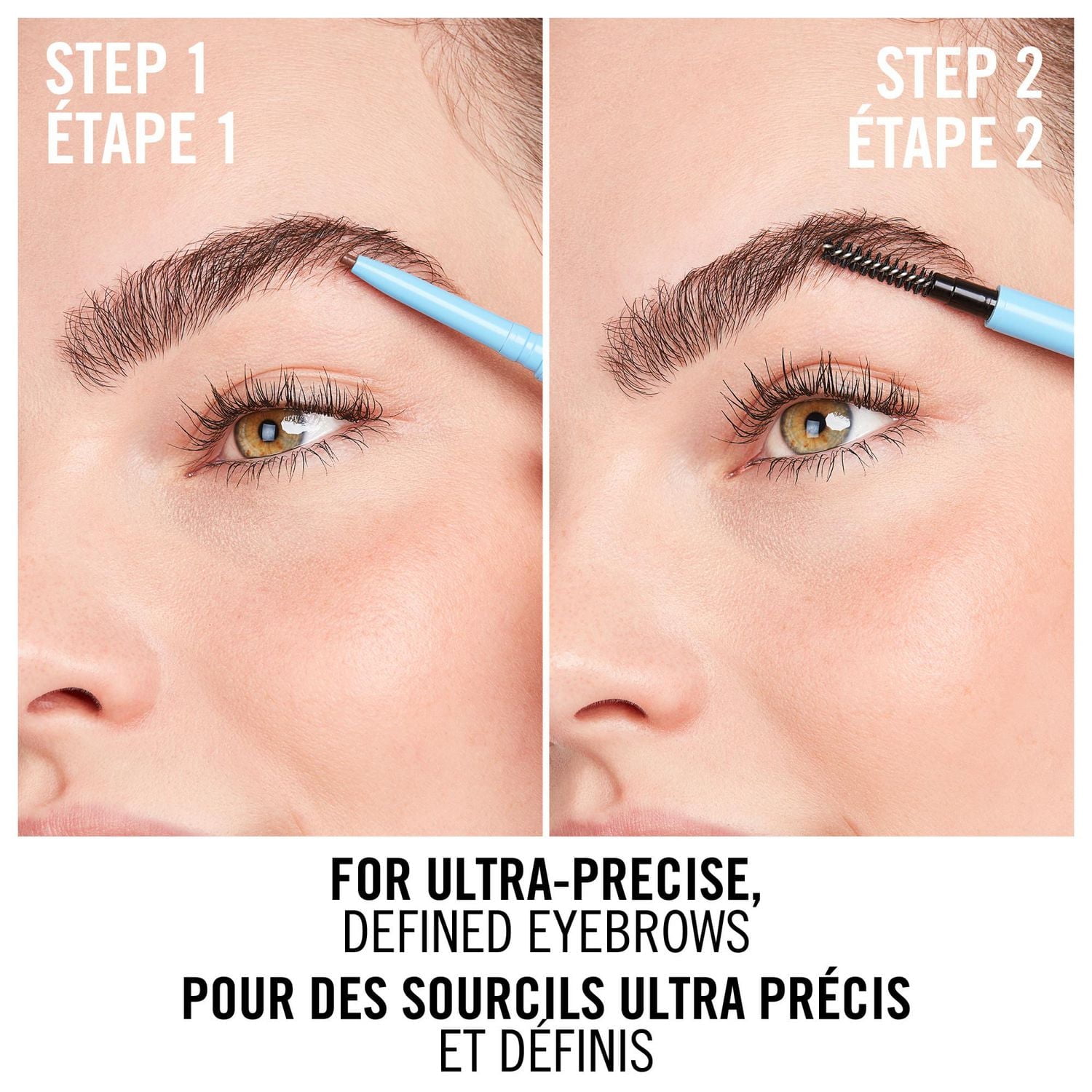 Rimmel Kind & Free™ Brow Definer, Dual Ended Ultra Fine Tip and Spoolie, NO mineral oils, Vegan Formula, Bold yet natural looking eyebrows