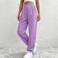thumbnail image 4 of Inleife Women Casual Jogger Pants Cross Elastic Waistband With Side Pockets, Solid‑Color Soft Fabric Cuffed Sweatpants for Workout Lounging and Shopping, 4 of 6