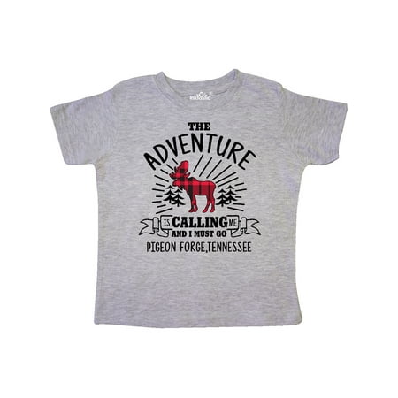 

Inktastic Pigeon Forge Tennessee The Adventure is Calling and I Must Go Gift Toddler Boy or Toddler Girl T-Shirt