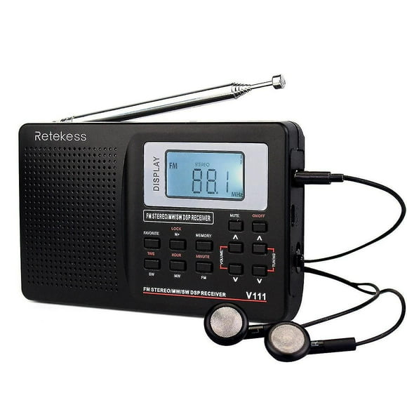 Full Band Radio Fm Stereo/mw/sw Dsp World Band Receiver With Timing Alarm Clock Portable Radio