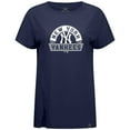 thumbnail image 2 of Women's Levelwear Navy New York Yankees Influx Banner Arch T-Shirt, 2 of 3