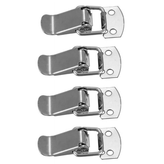 4X Silver Tone Metal Toggle Draw Latch Straight Loop Catch 1.6 inch