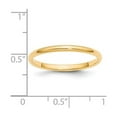 thumbnail image 2 of 14k Yellow Gold 2mm Half-Round Wedding Band Ring - 1.6 Grams - Size 7.5, 2 of 2