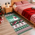 thumbnail image 4 of Garvee 2'x6' Christmas Runner Rug Xmas Snowman Print Carpet with Non-Slip Backing, Washable Rug Decorative Soft Indoor Carpet for Hallway Bedroom Kitchen, Green, 4 of 8