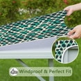 thumbnail image 6 of Leopard Pattern with Green and Black Spots Square Fitted Tablecloth with Elastic Edge,Square Table Cover,Washable Elastic Table Cover for Home Kitchen Party Decor 34"x34", 6 of 6